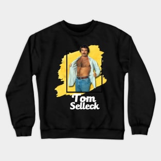 Tom Selleck//Yellow Splash Crewneck Sweatshirt